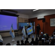 Festejos por el Día de la Bandera con los niños de Jardín